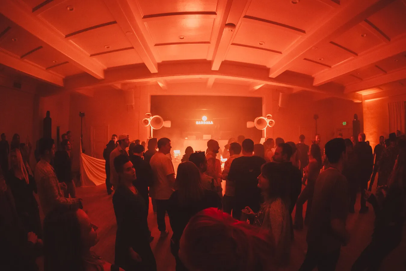 Wide shot of the dance floor