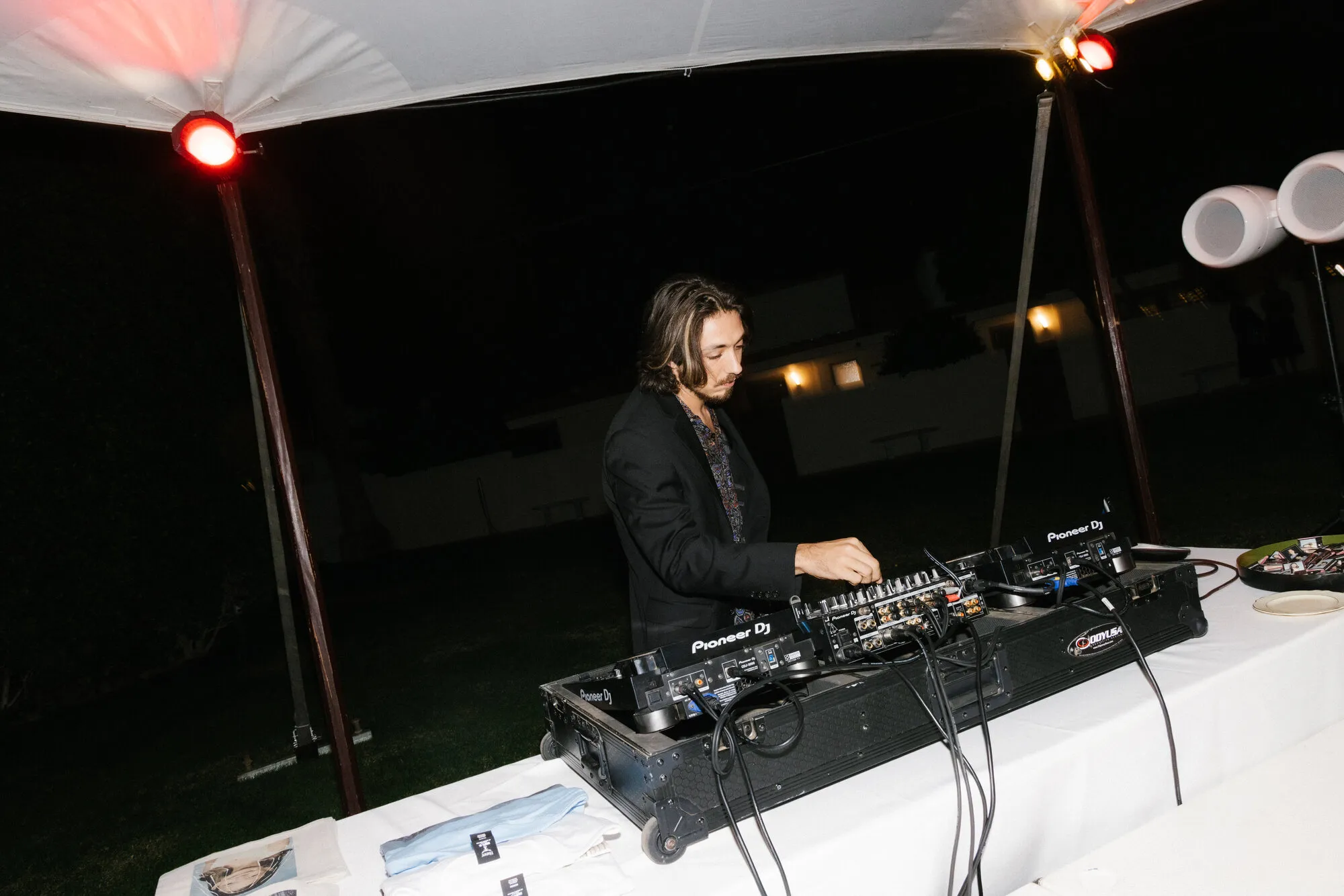 DJ booth under the tent